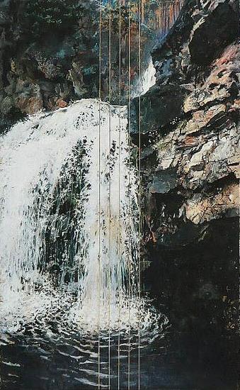 Akseli Gallen-Kallela Mantykoski Waterfall oil painting picture